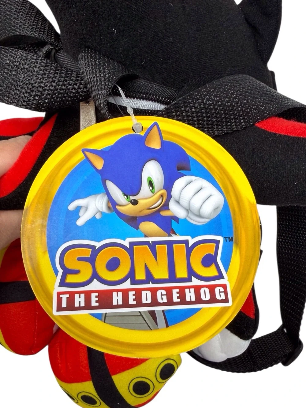 Sega Sonic the Hedgehog Shadow backpack 14 inch plush red & Black NWT
